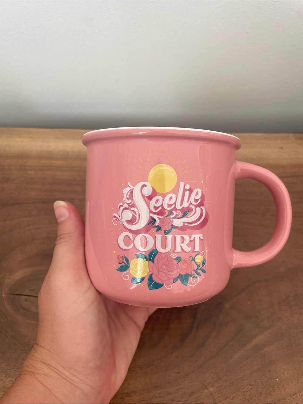 Seelie Court Pink Ceramic Coffee Mug Bookish Box Exclusive ACOTAR